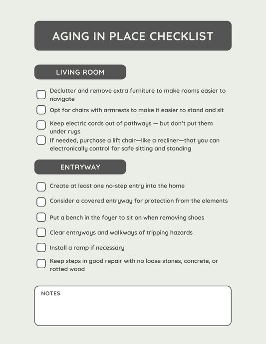 Home Checklist for Aging in Place